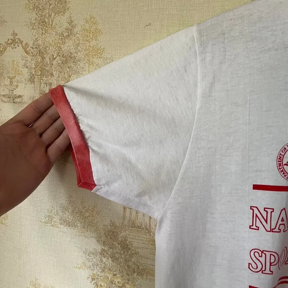 80s Distressed Champion Ringer Tee | Winston Salem State HBCU NYSP | XL - Picture 7 of 16